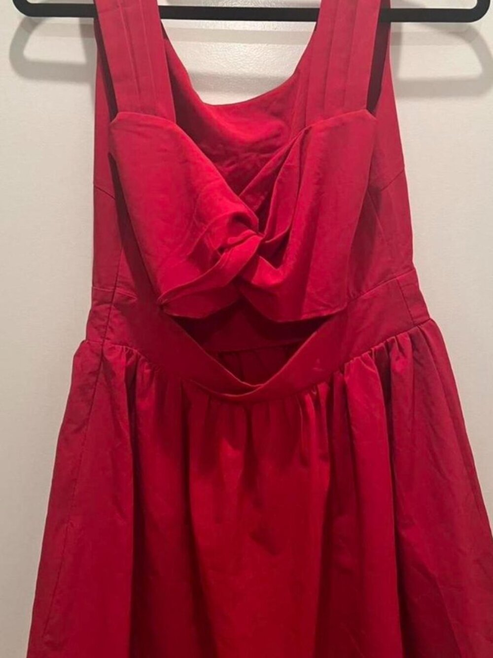 Red Cutout Tie-Front Party Dress Size S